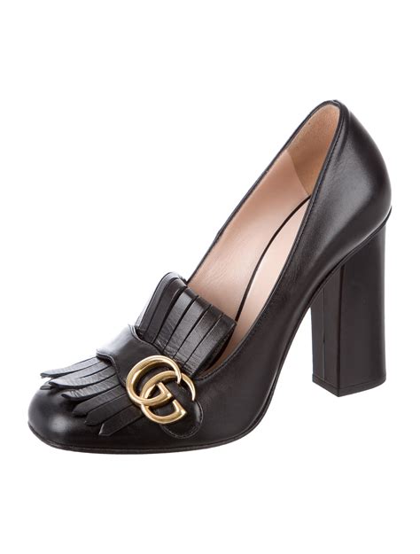 gucci marmont taupe pump|gucci marmont heels.